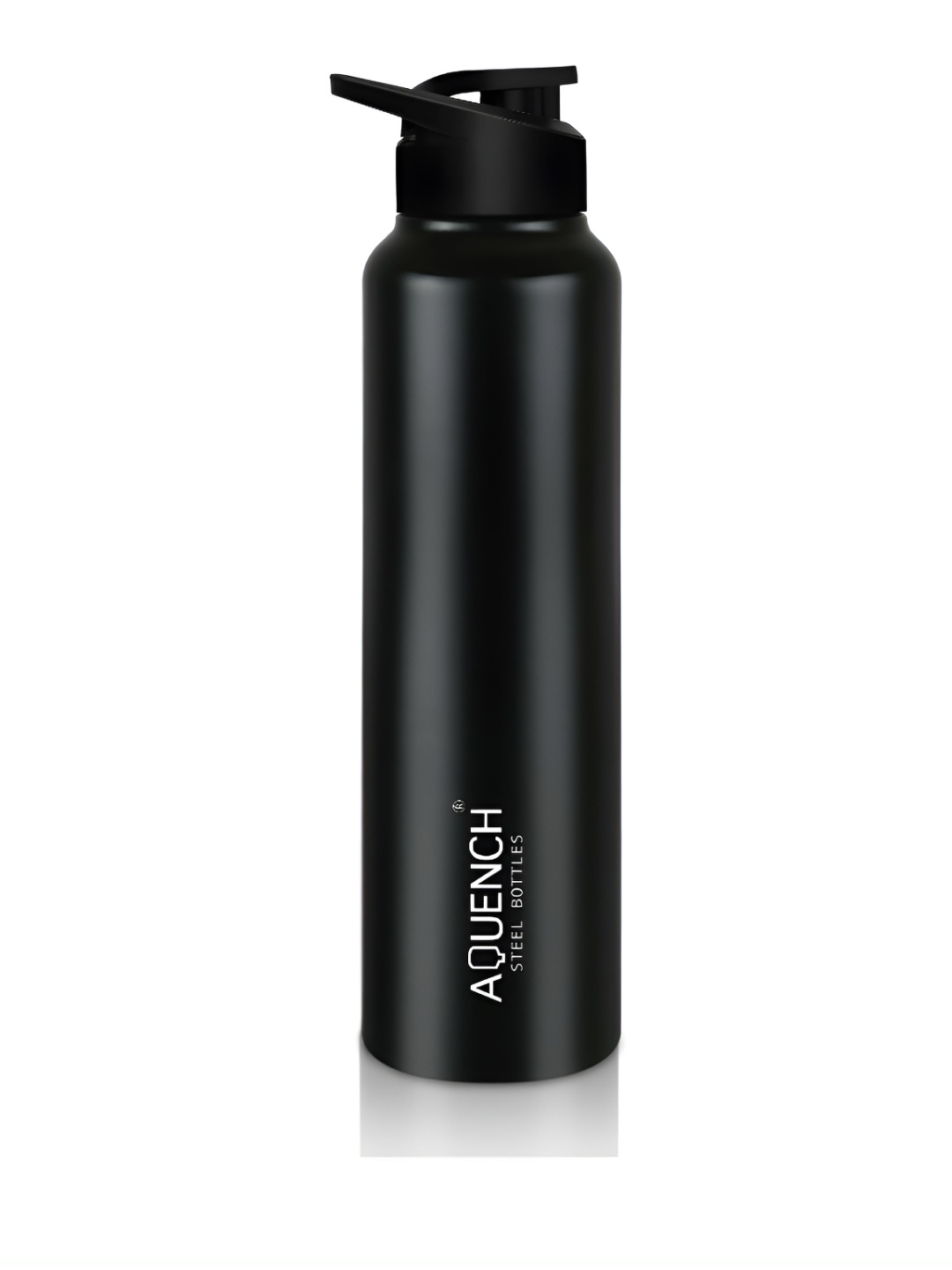 

AQUENCH LEAN Black Solid Stainless Steel Eco Friendly Sipper Water Bottle 1 L