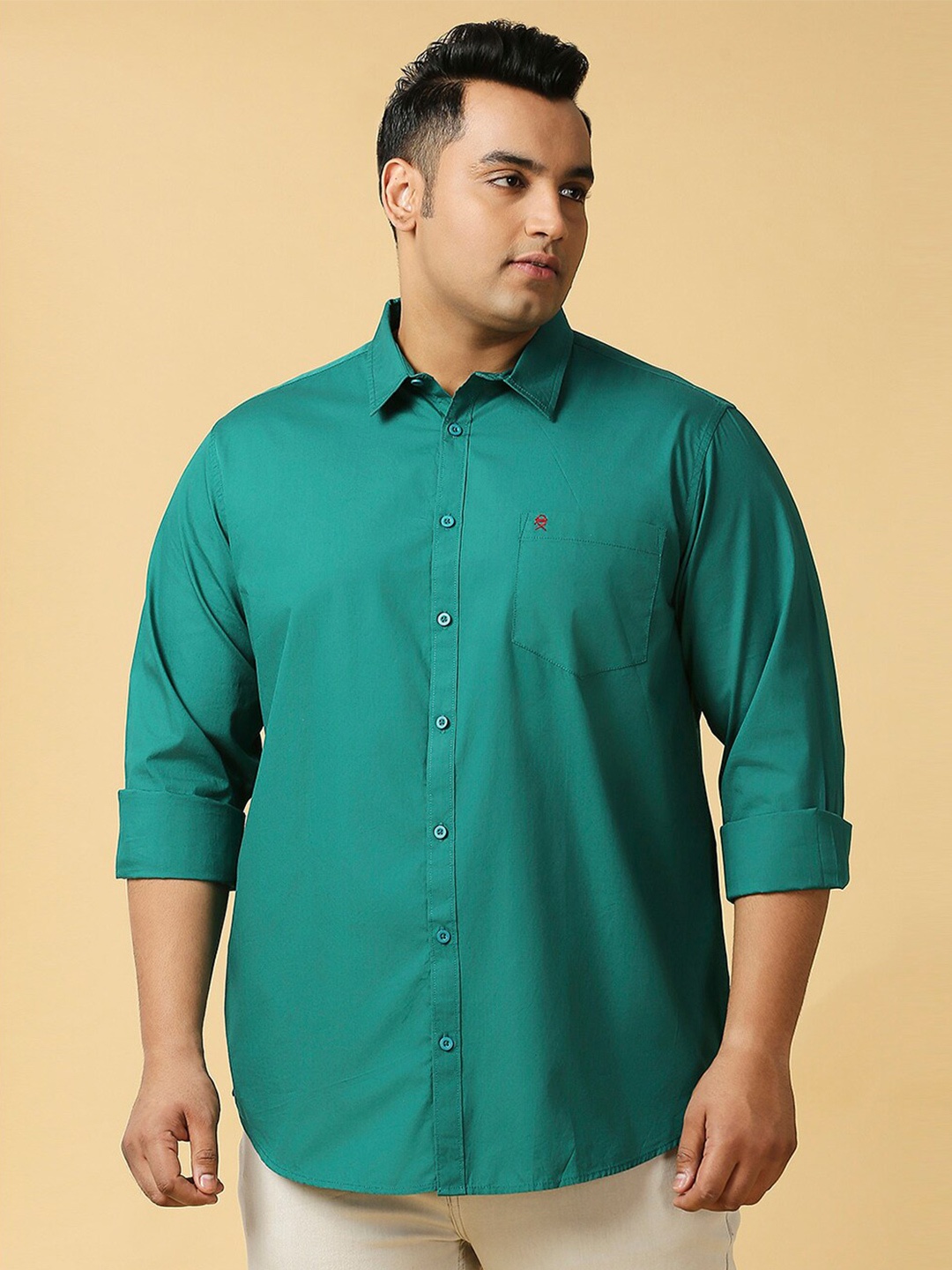 

Thomas Scott Classic Cotton Casual Shirt, Green