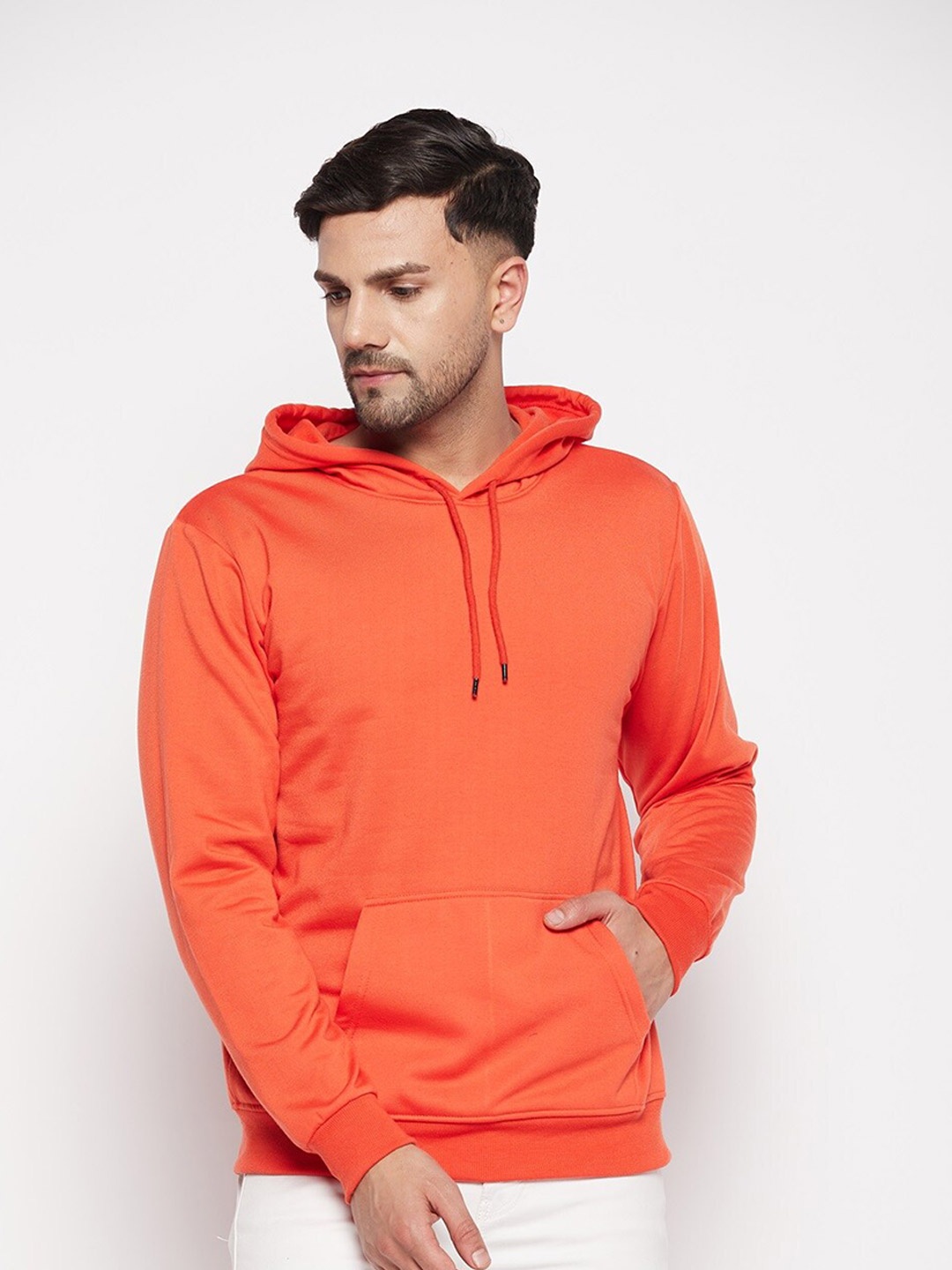 

STROP Hooded Cotton Pullover Sweatshirt, Orange