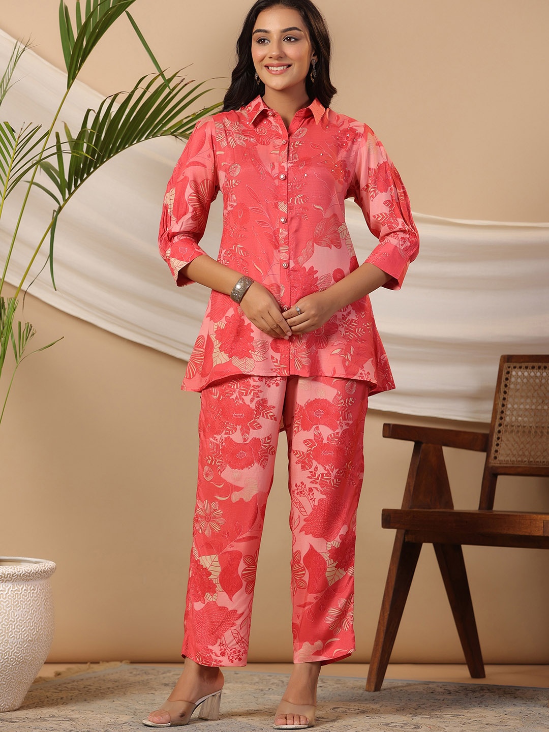 

PIROH Printed Top & Trouser, Pink