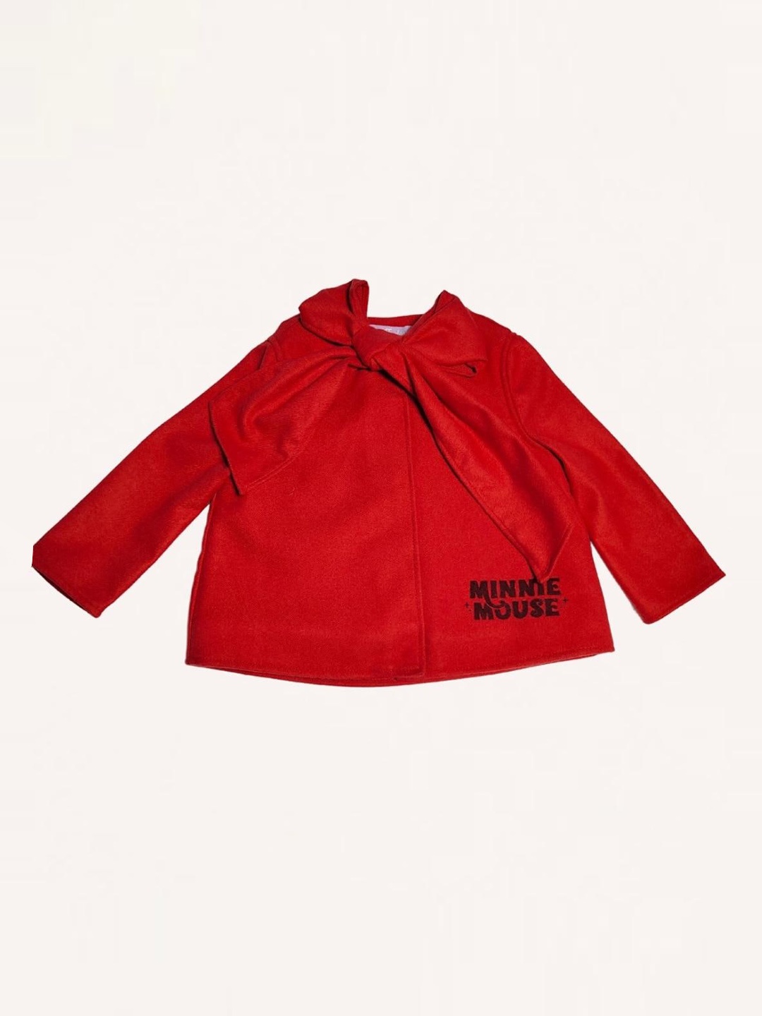 

One Friday Girls Minnie Mouse Embroidered Bomber Jacket, Red