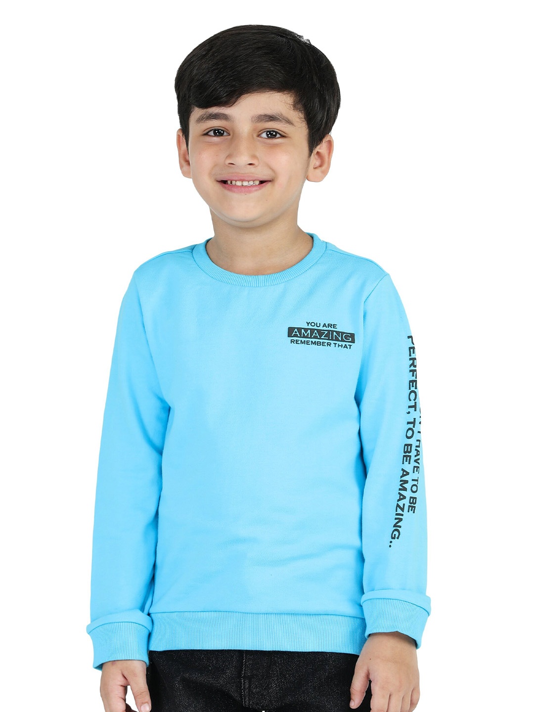 

Purple United Kids Boys Round Neck Sweatshirt, Blue