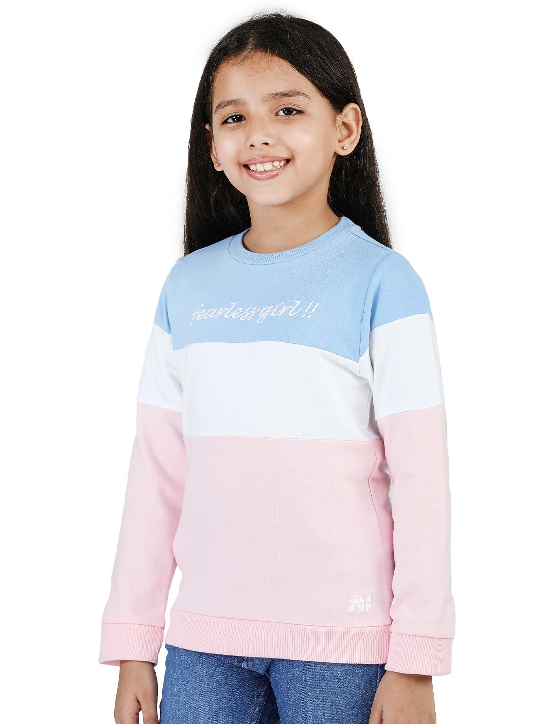 

Purple United Kids Girls Colourblocked Sweatshirt, Blue