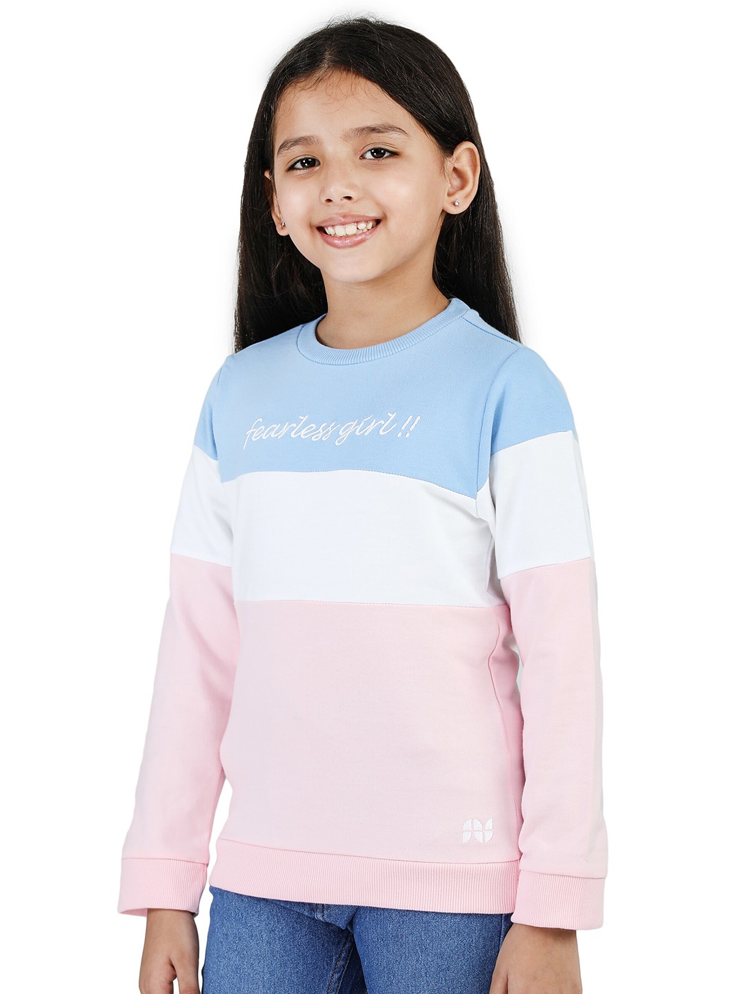 

Purple United Kids Girls Colourblocked Sweatshirt, Blue