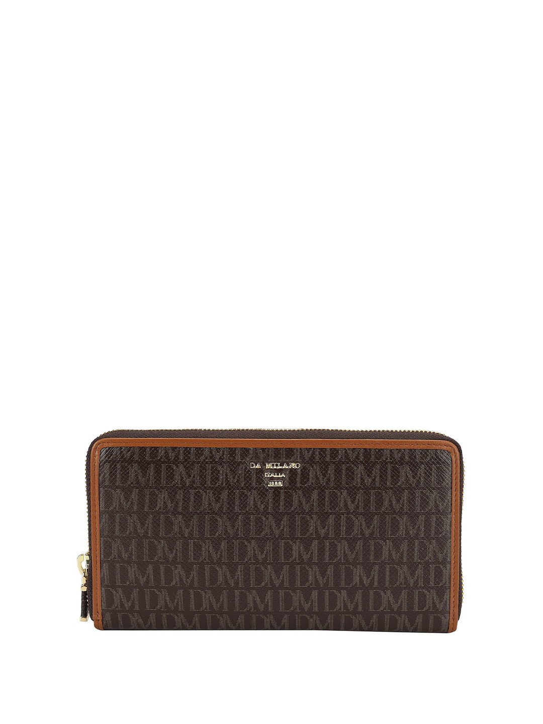

Da Milano Women Textured Leather Two Fold Wallet, Brown