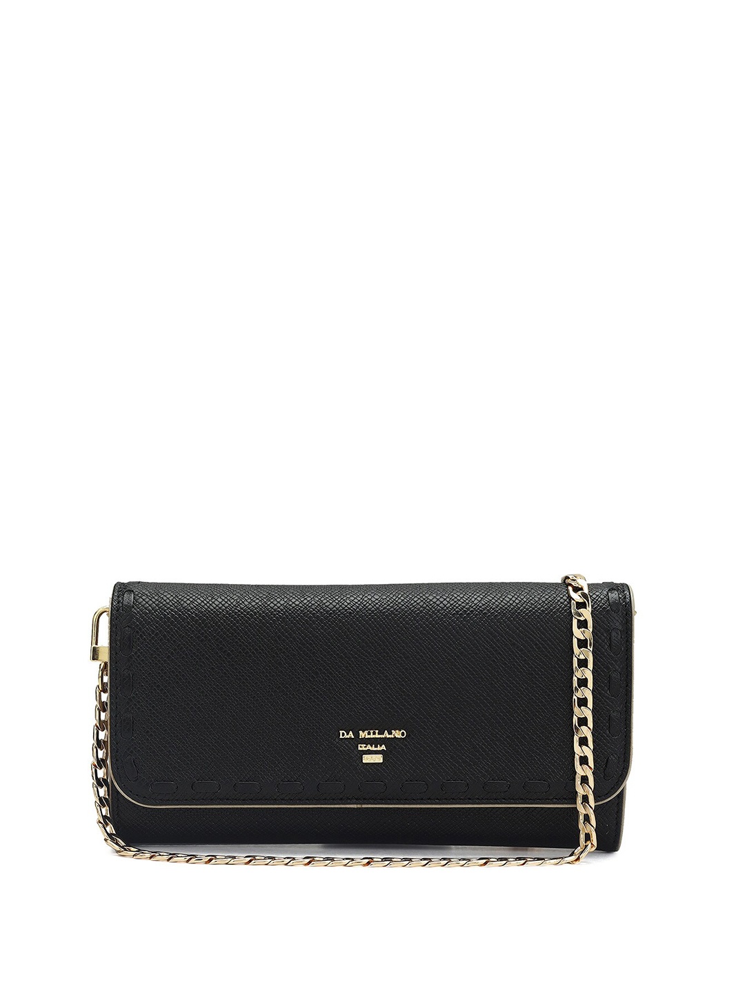 

Da Milano Women Textured Leather Two Fold Wallet, Blue