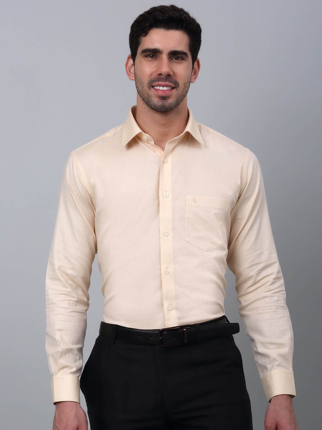 

Cantabil Comfort Cotton Formal Shirt, Yellow