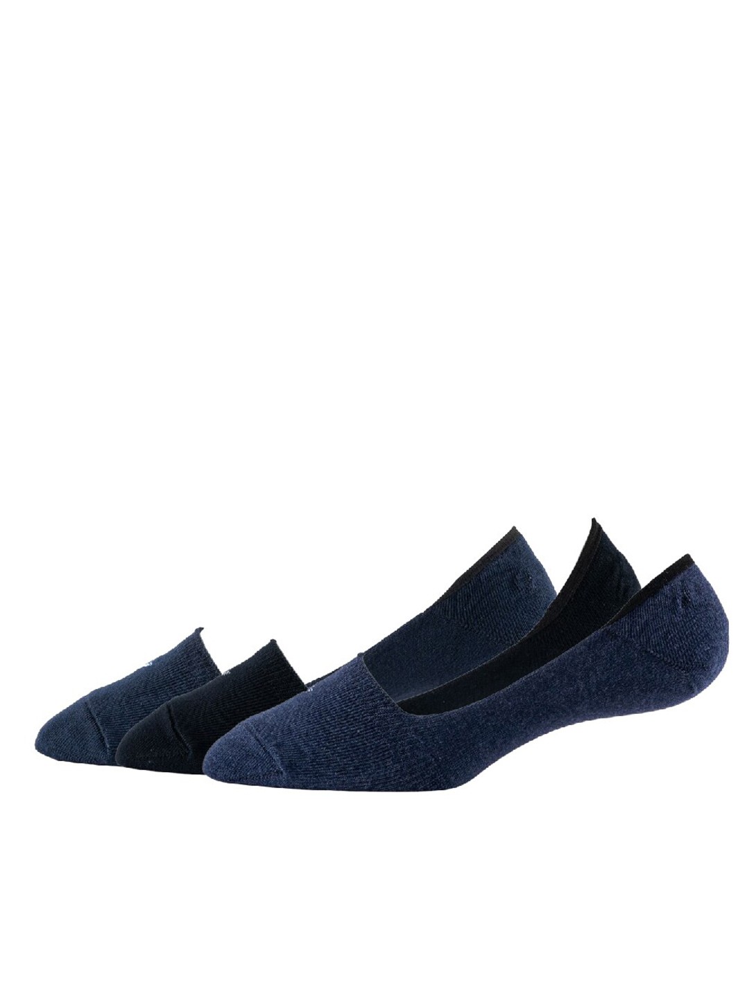 

Cotstyle Men Pack Of 3 Patterned Cotton Shoe Liners Socks, Navy blue