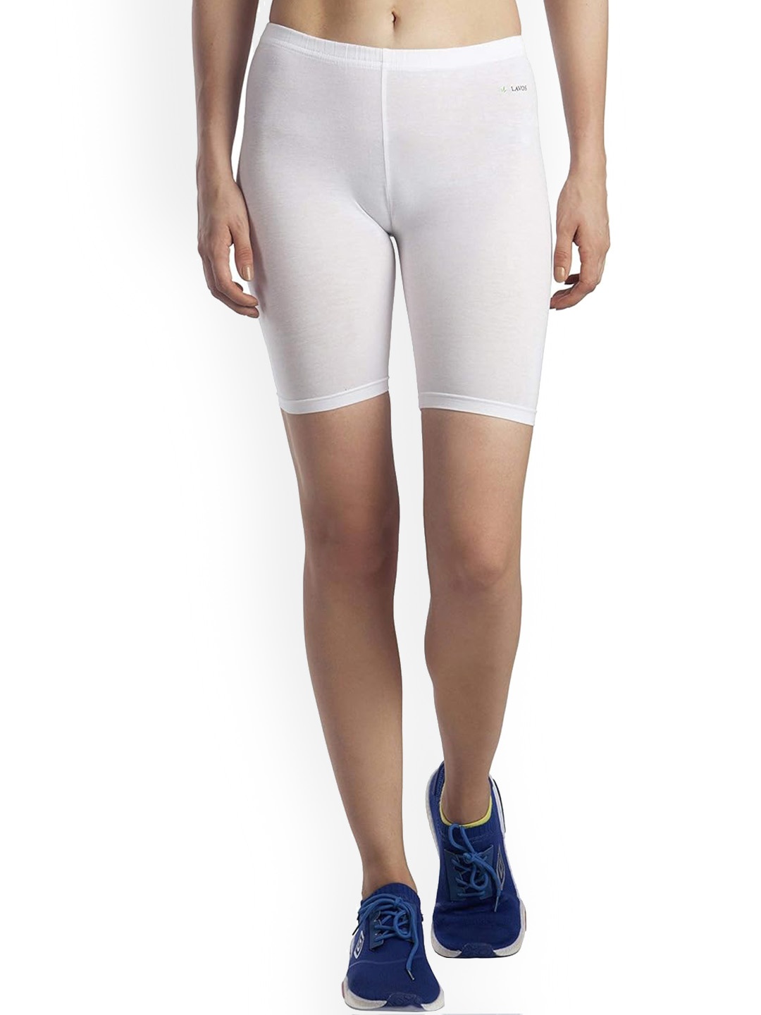 LAVOS Women Under Dress Sports Shorts Tights, White