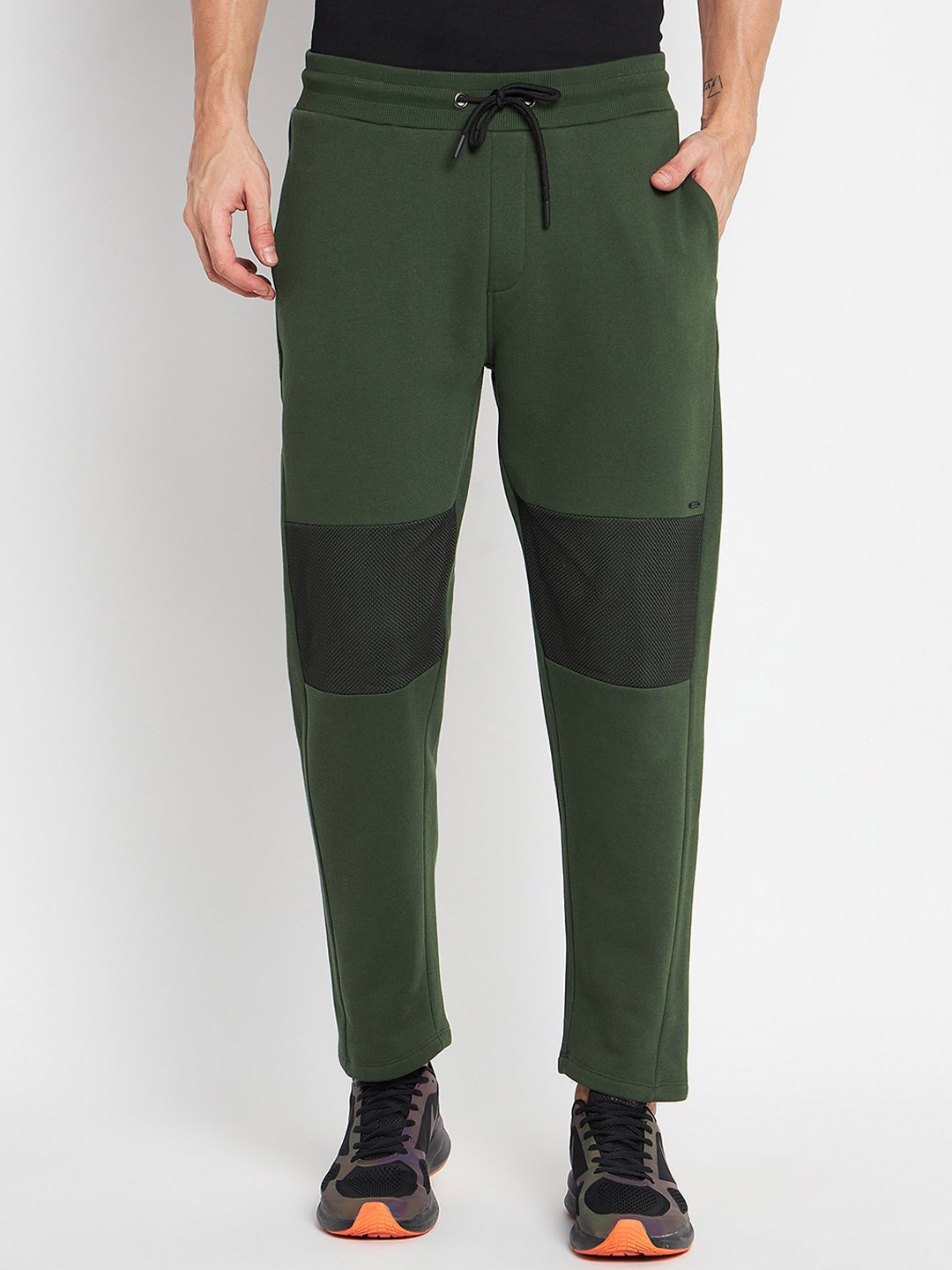 

EDRIO Men Mid-Rise Training or Gym Track Pants, Olive