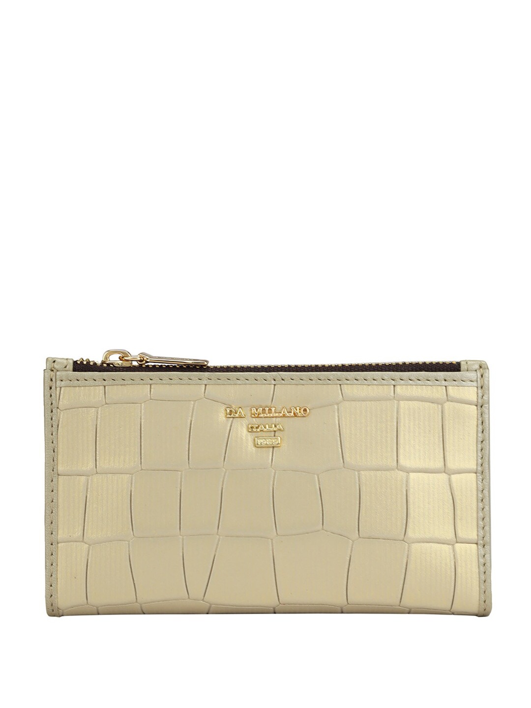 

Da Milano Unisex Textured Wallets, Cream