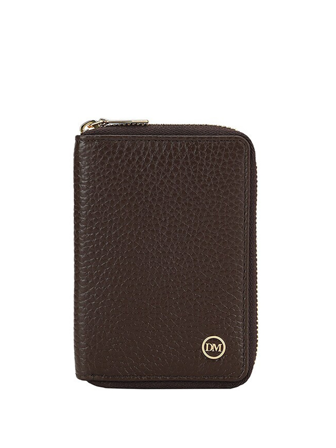 

Da Milano Unisex Leather Textured Wallets, Brown