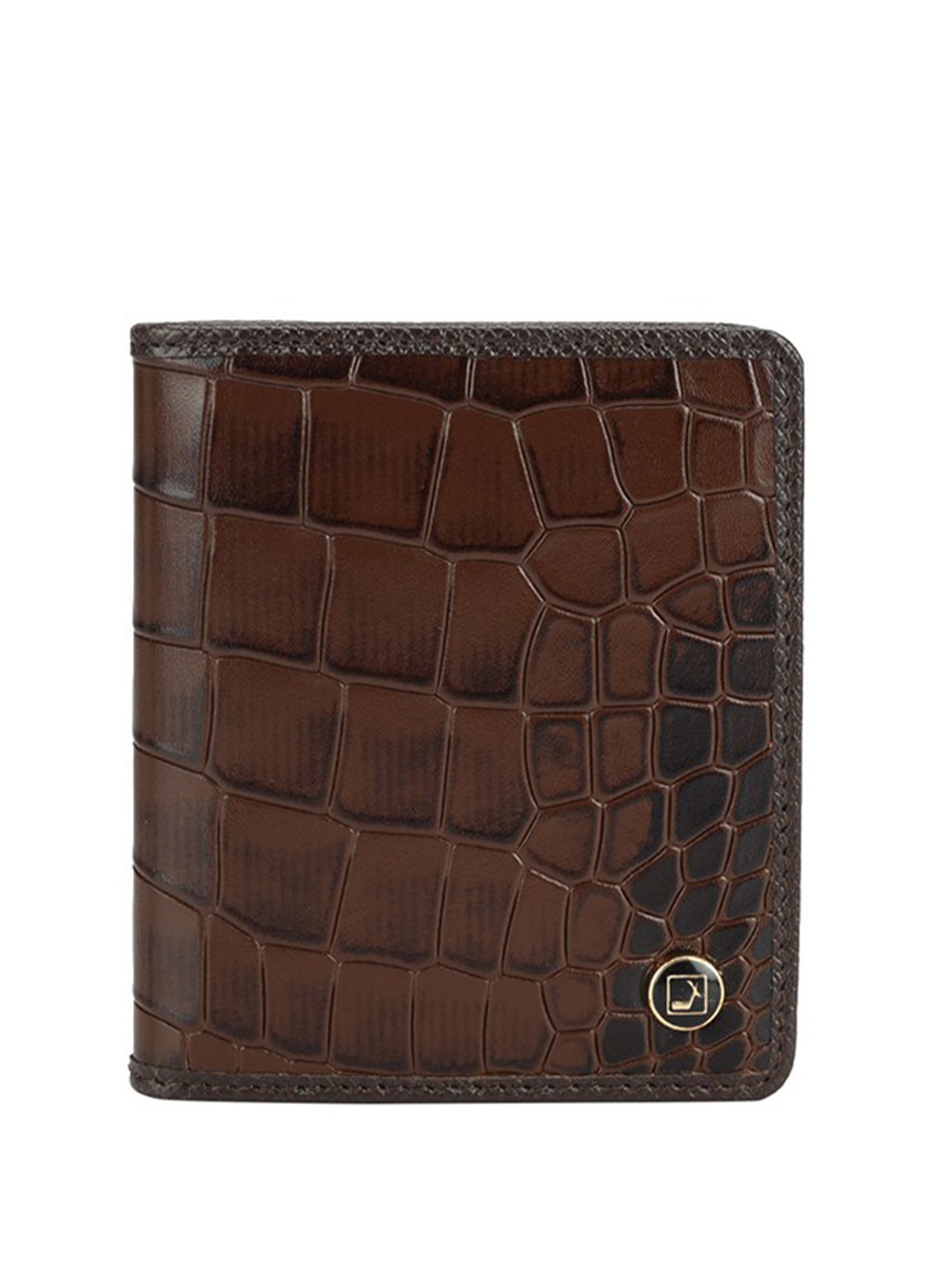 

Da Milano Unisex Leather Textured Wallets, Brown