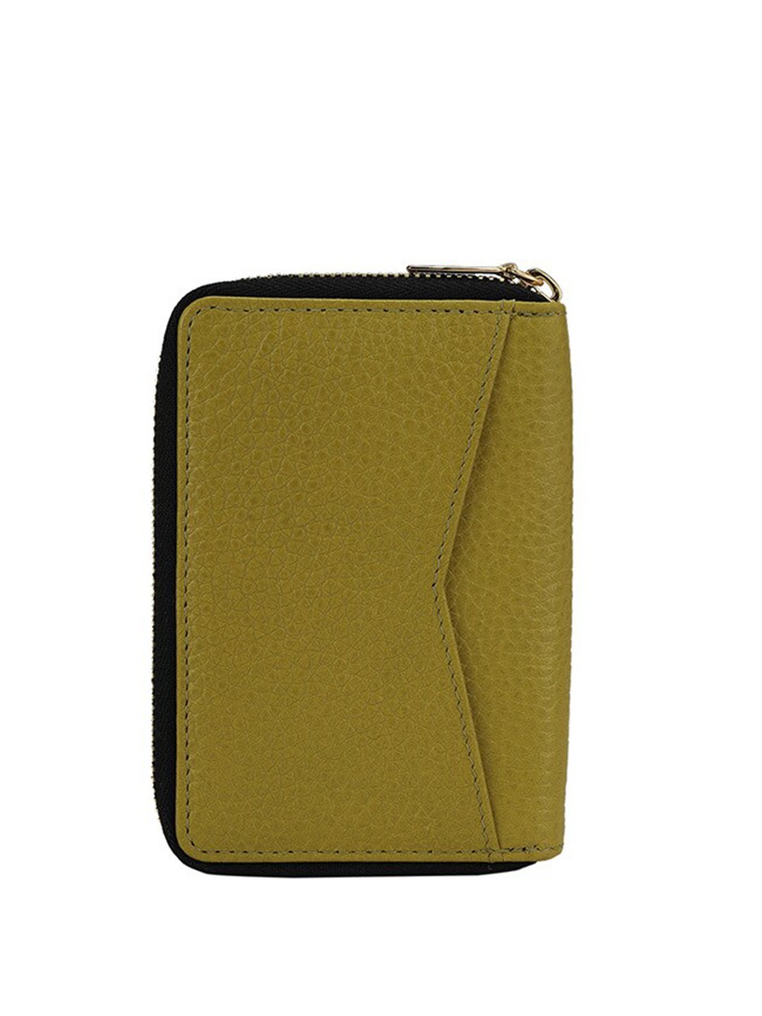 

Da Milano Unisex Textured Leather Zip Around Wallet, Green