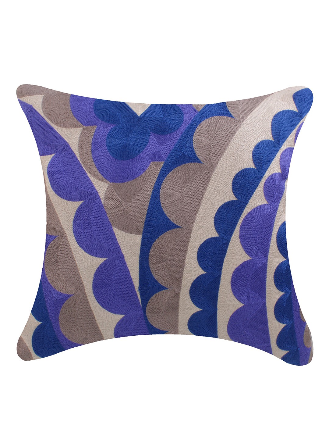 

CASMIR Blue & Grey Floral Square Cushion Covers