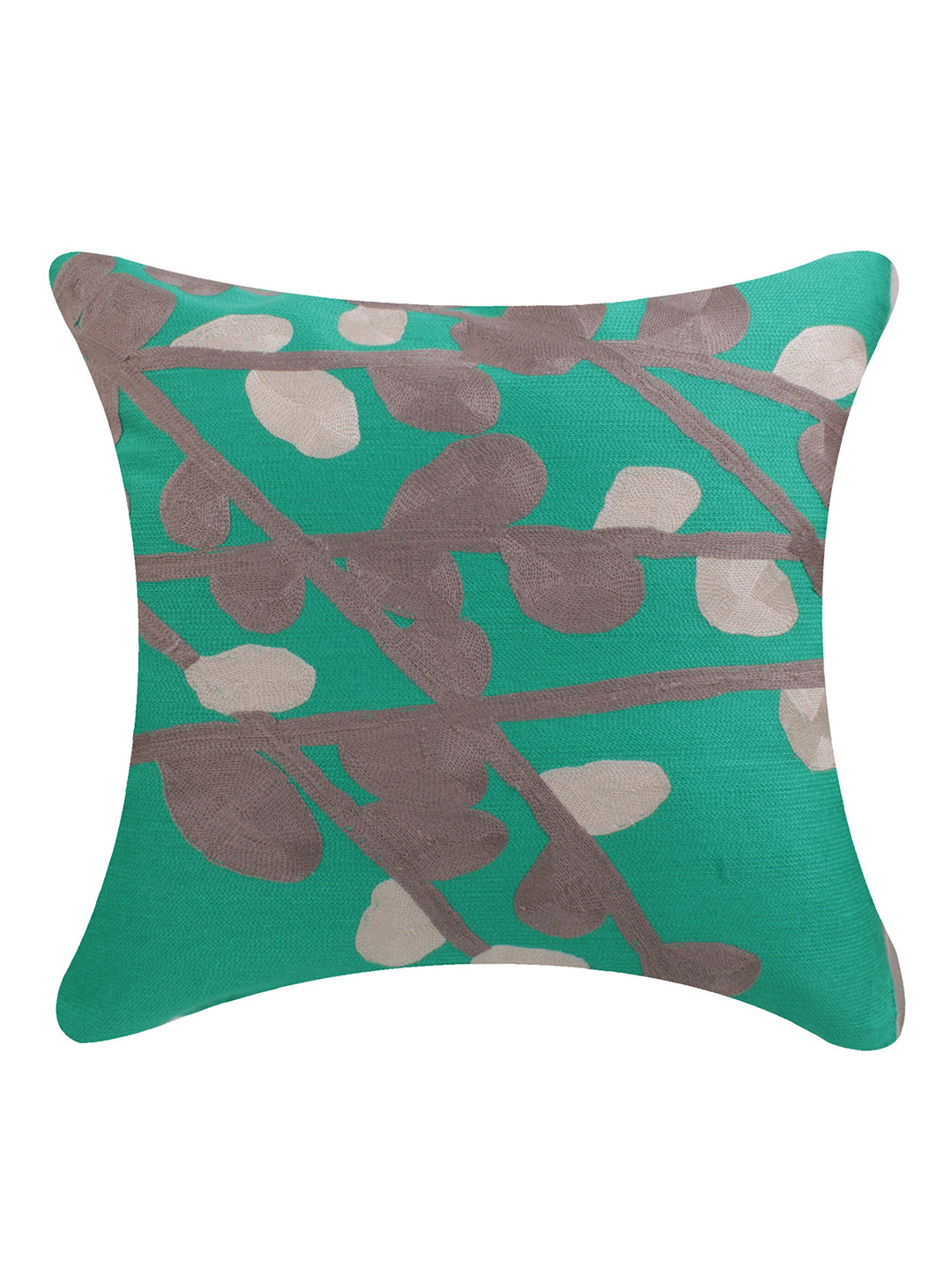 

CASMIR Green & Brown Abstract Square Cushion Covers
