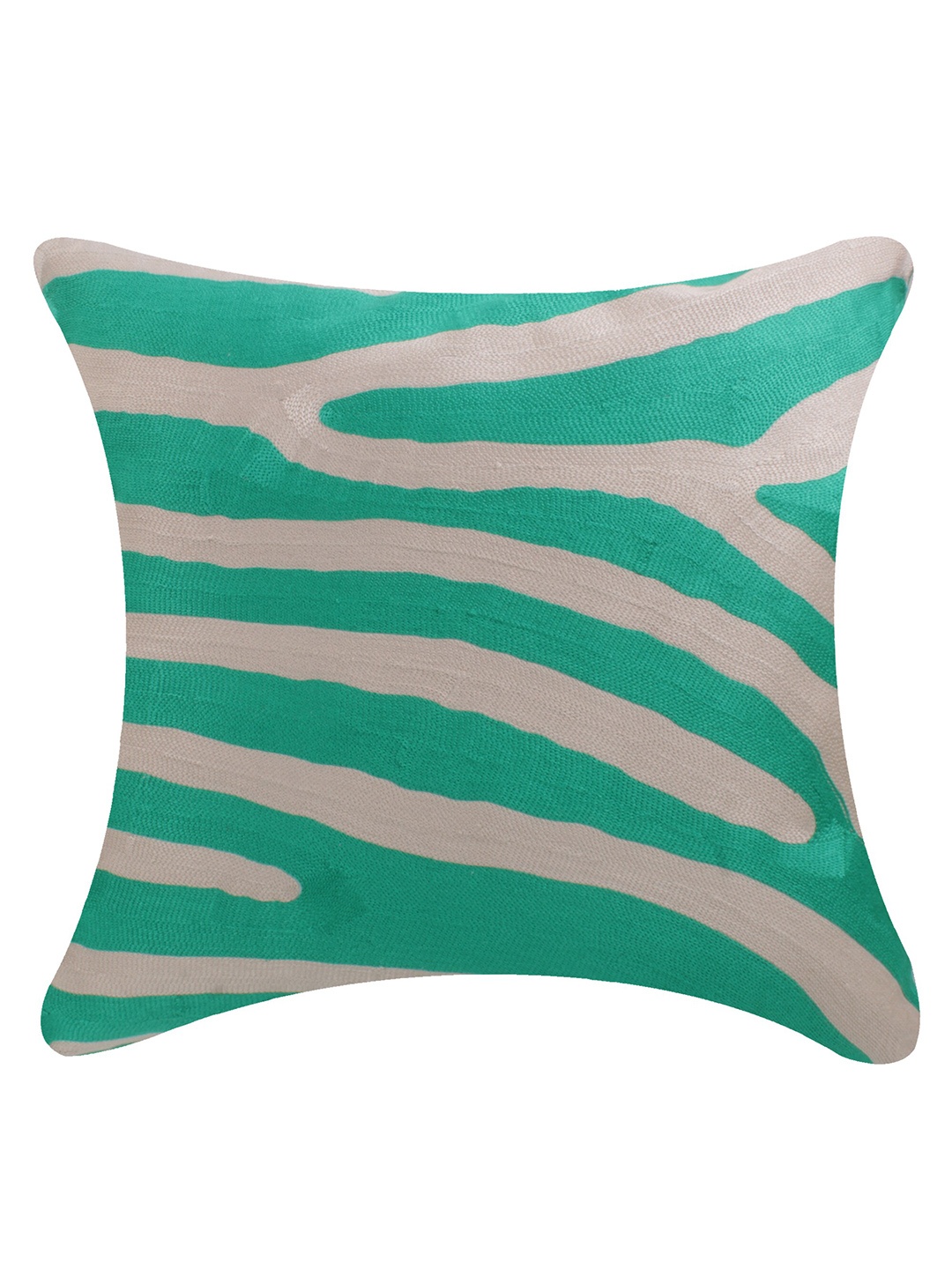 

CASMIR Green & White Striped Square Cushion Covers
