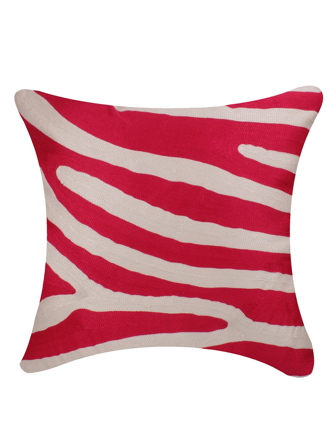 

CASMIR Red & White Striped Cotton Square Cushion Covers