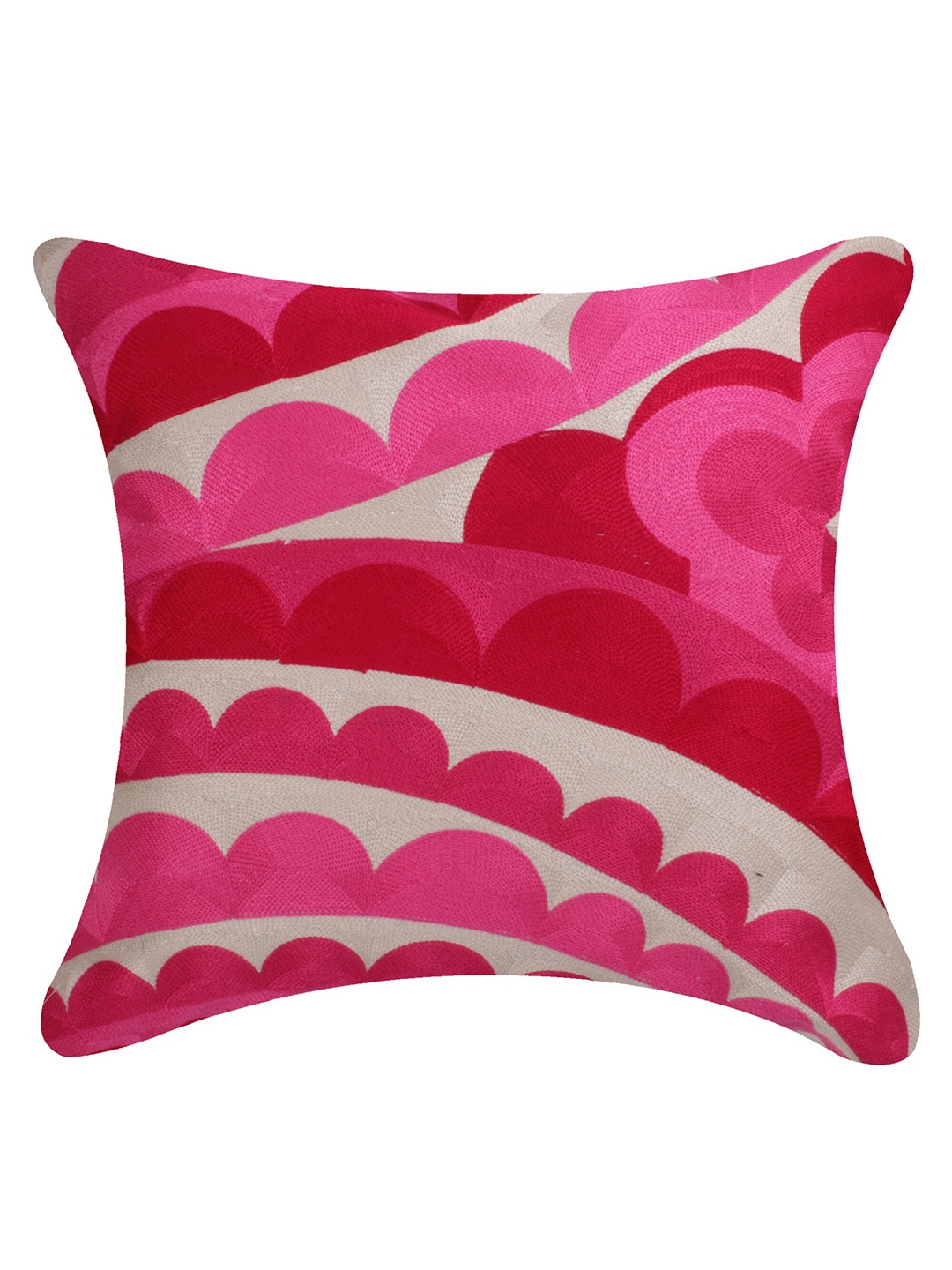 

CASMIR Pink & Red Floral Square Cushion Covers