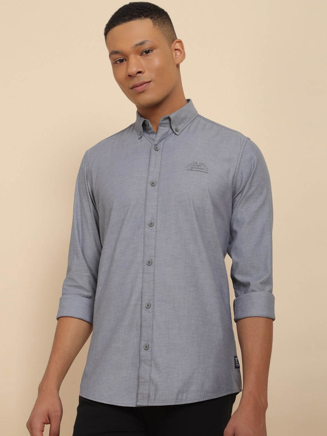 

Allen Solly Button-Down Collar Long Sleeves Casual Shirt, Grey