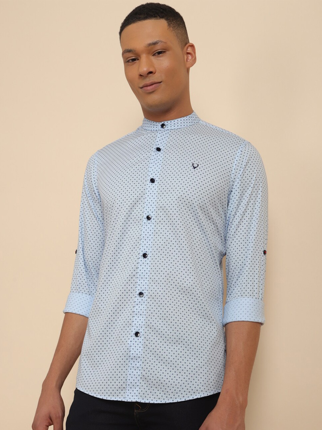 

Allen Solly Micro Ditsy Printed Pure Cotton Casual Shirt, Blue