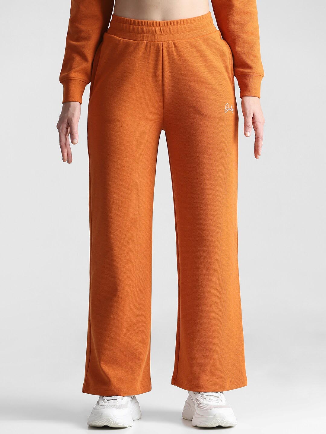 

ONLY Women Flared High-Rise Parallel Trousers, Orange