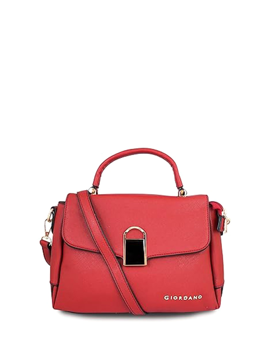 

GIORDANO Handheld Structured Bag With Buckle Detail, Red