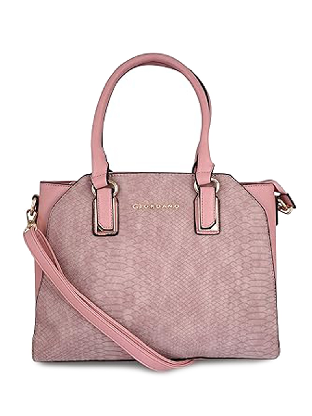 

GIORDANO Textured Structured Satchel, Pink