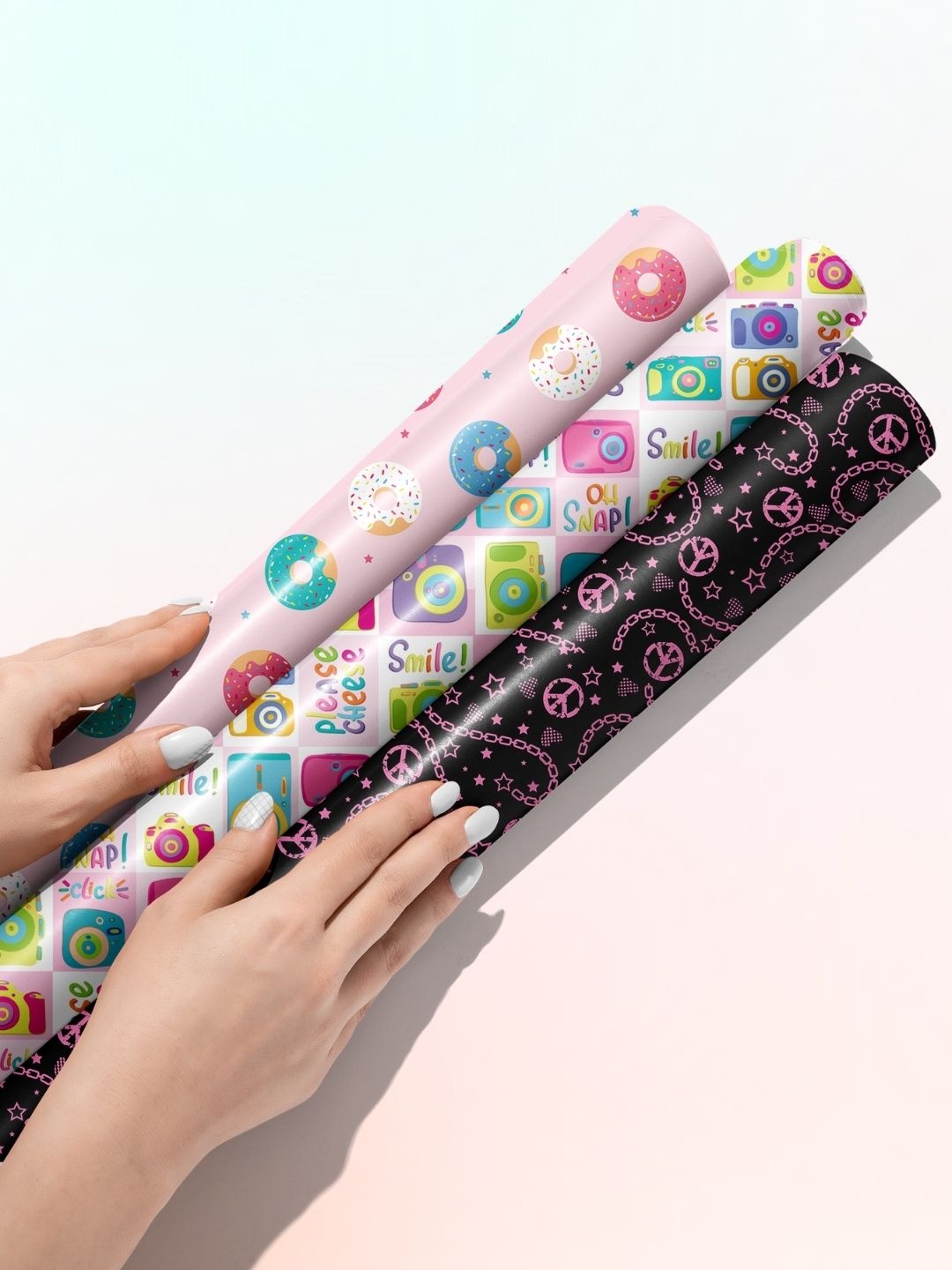 

Doodle Set of 6: Premium Gift Wrapping Papers, Pink