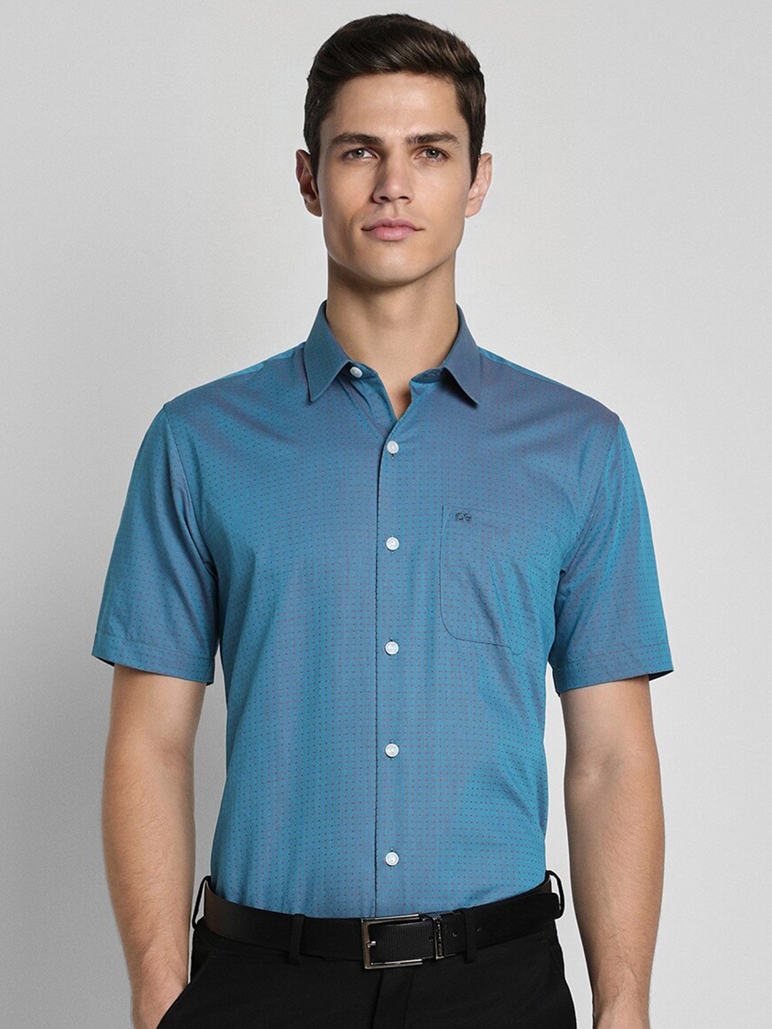 

Peter England Micro Ditsy Printed Formal Shirt, Blue