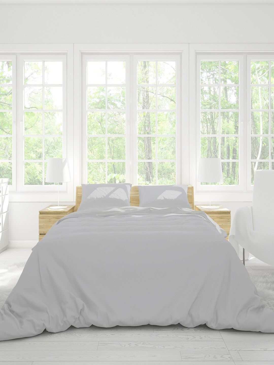 

Himeya White Pure Cotton 200 TC Queen Duvet Cover