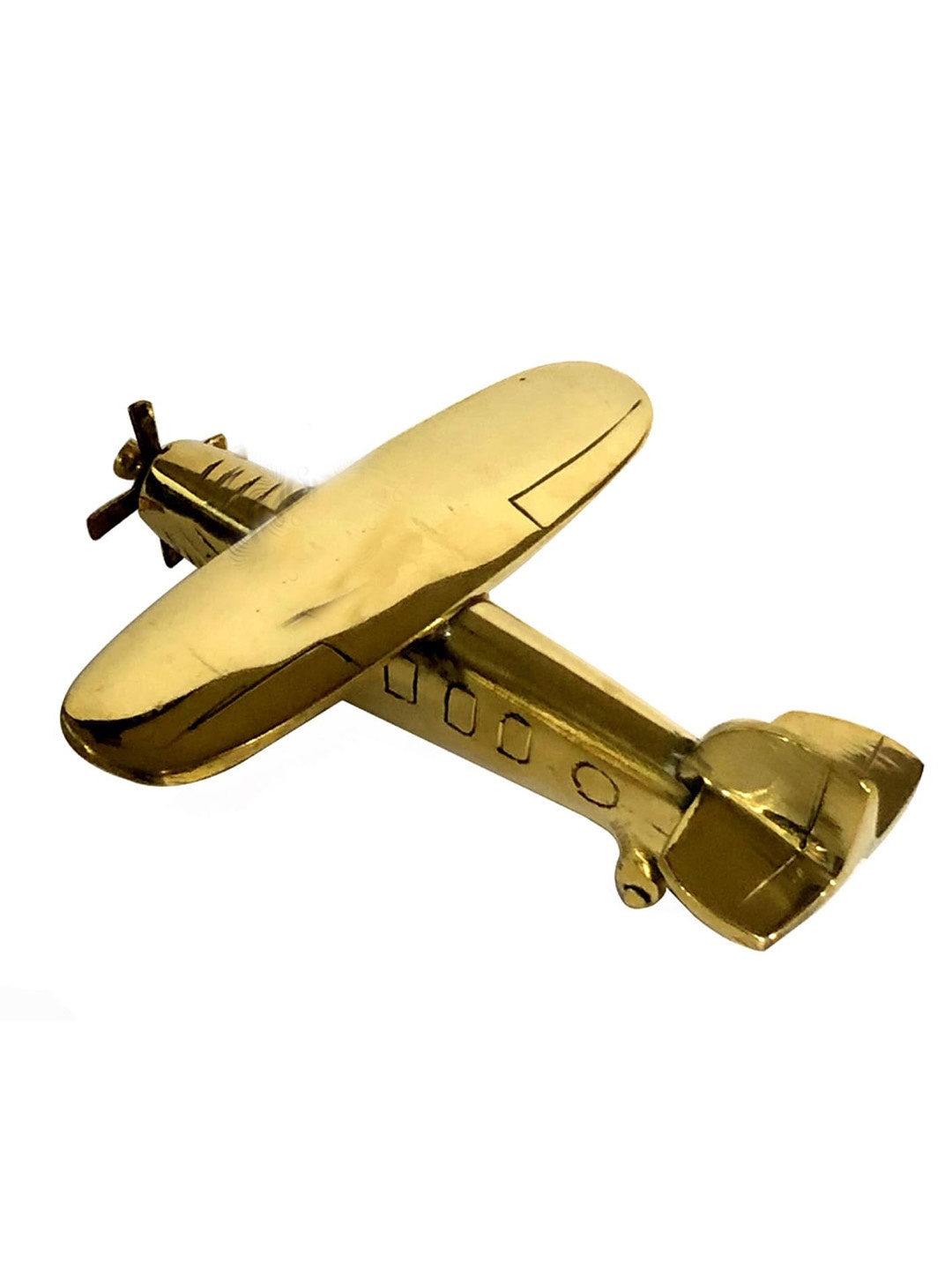 

DSH Crafting Your Curiosity Golf-Toned Brass Aeroplane Showpieces, Gold