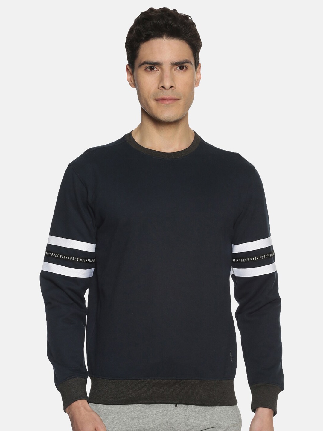 

Force NXT Long Sleeves PulloverCotton Sweatshirt, Navy blue