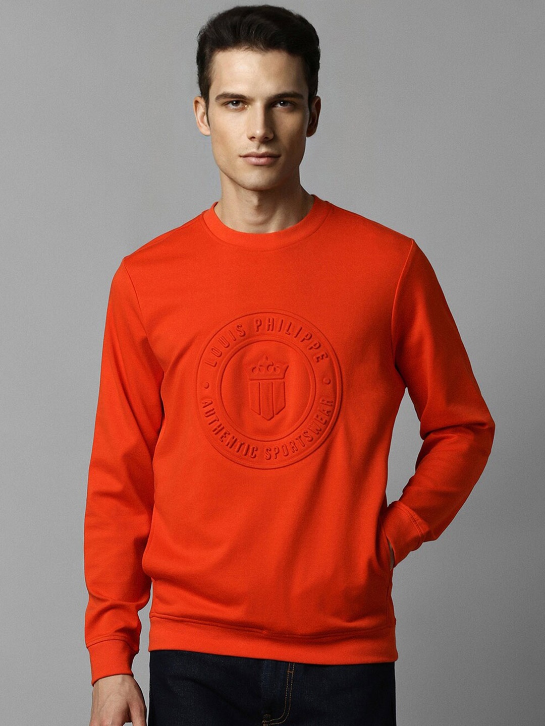 

Louis Philippe Sport Typographic Printed Sweatshirt, Red