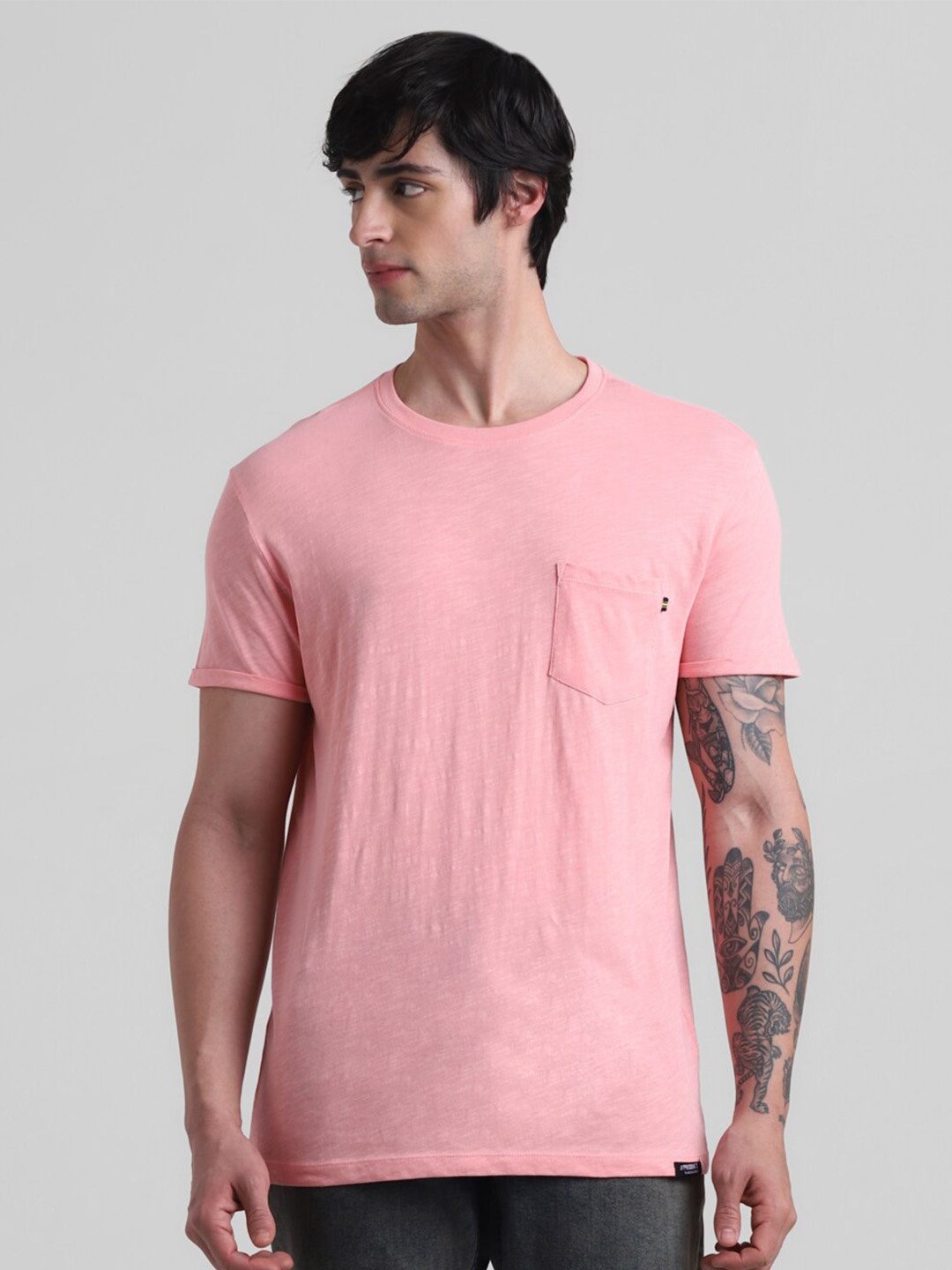 

Jack & Jones Slim Fit Pure Cotton T-shirt, Pink