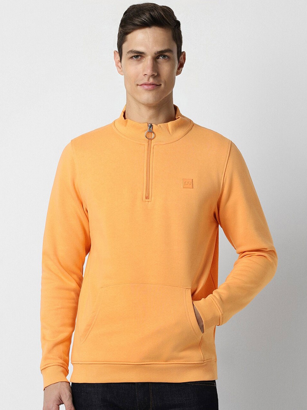 

Peter England Casuals High Neck Long Sleeves Pullover Sweatshirt, Orange