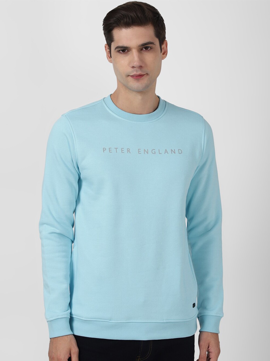 

Peter England Casuals Typography Printed Pullover Sweatshirt, Blue