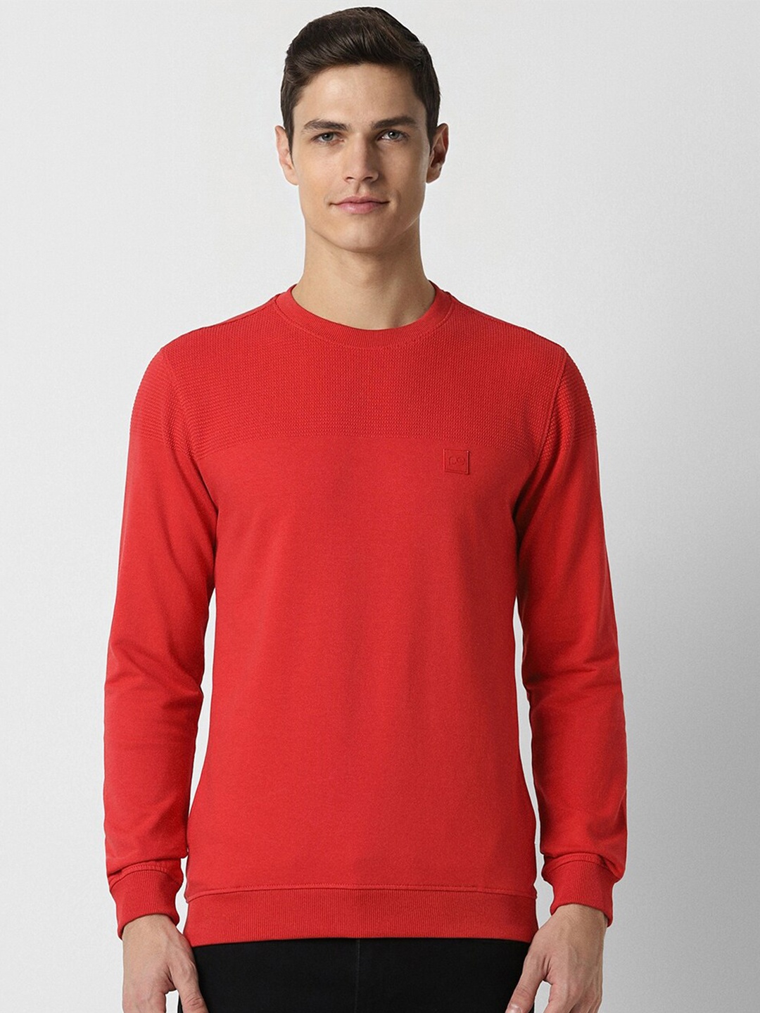 

Peter England Casuals Round Neck Pullover Sweatshirt, Red