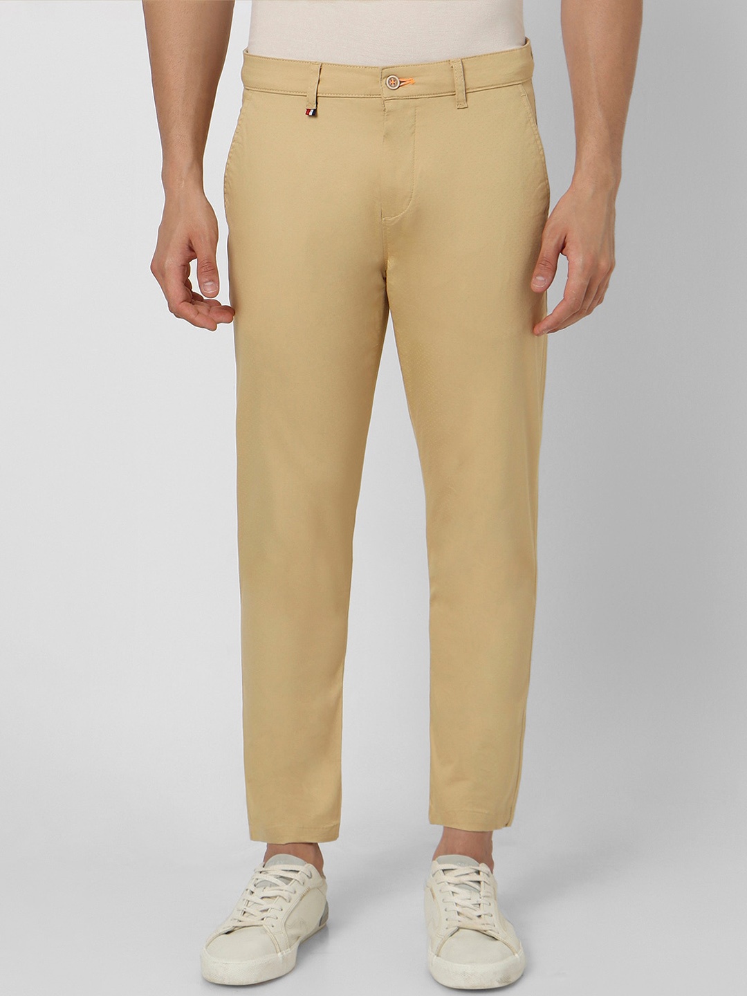 

Peter England Casuals Men Mid Rise Chinos, Beige