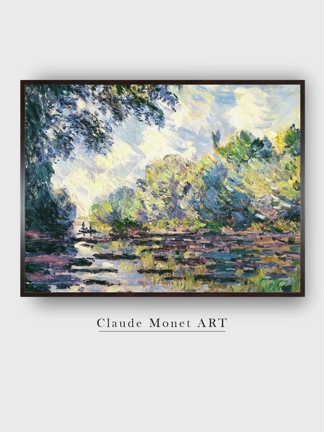 

The Art House Blue & Green The Seine At Giverny Painted Framed Wall Art