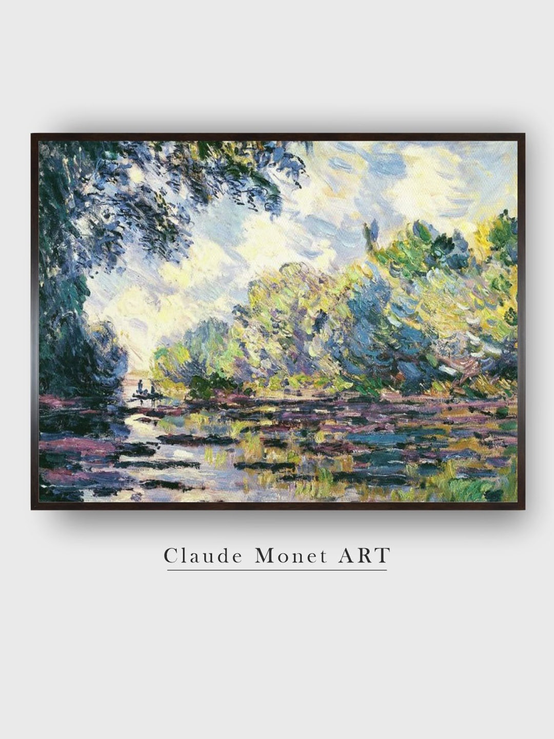 

The Art House Green & Blue The Seine At Giverny Painted Framed Wall Art