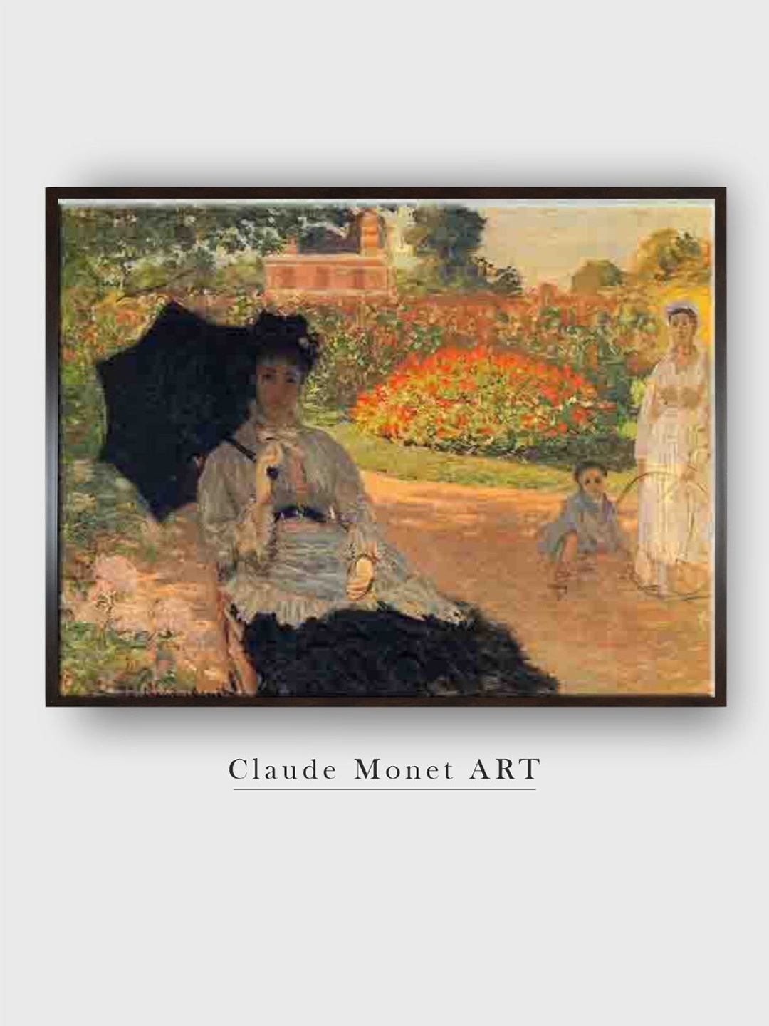 

The Art House Black & Green Camille In Garden Painted Framed Wall Art