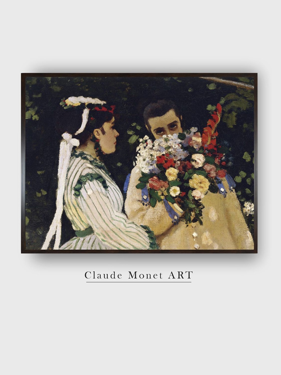 

The Art House White & Green Women In The Garden Painted Framed Wall Art