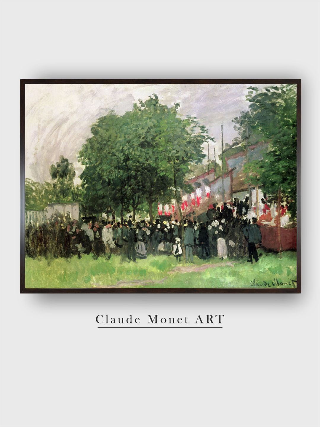 

The Art House Green Fete At Argenteuil Painted Wall Art
