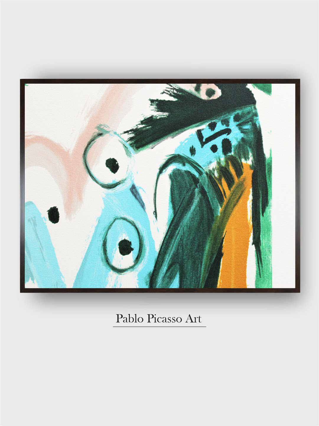 

The Art House White & Blue Ne Allongee Et Tete D Homme De Profil Painted Wall Art