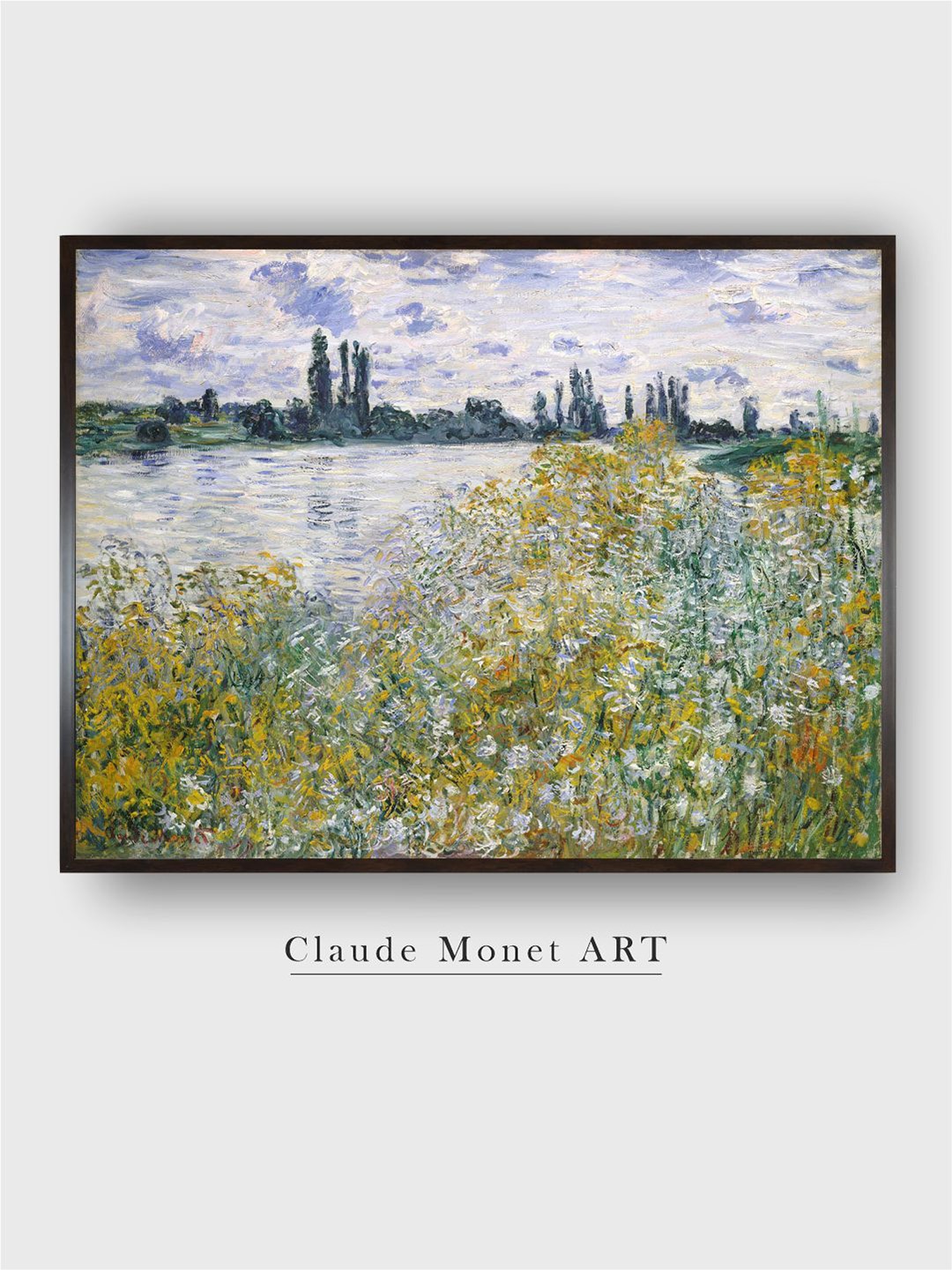 

The Art House Blue & Yellow Le Aux Fleurs Near Vtheuil Painting Wall Art