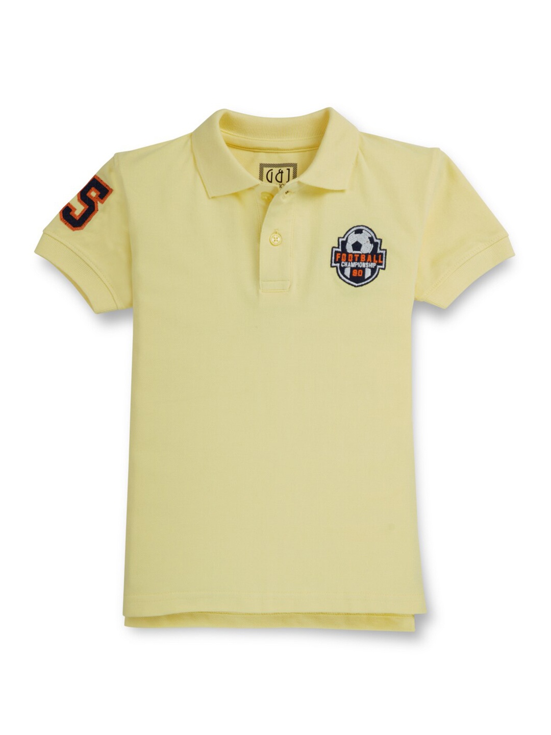 

Gini and Jony Boys Polo Collar Cotton T-shirt, Yellow