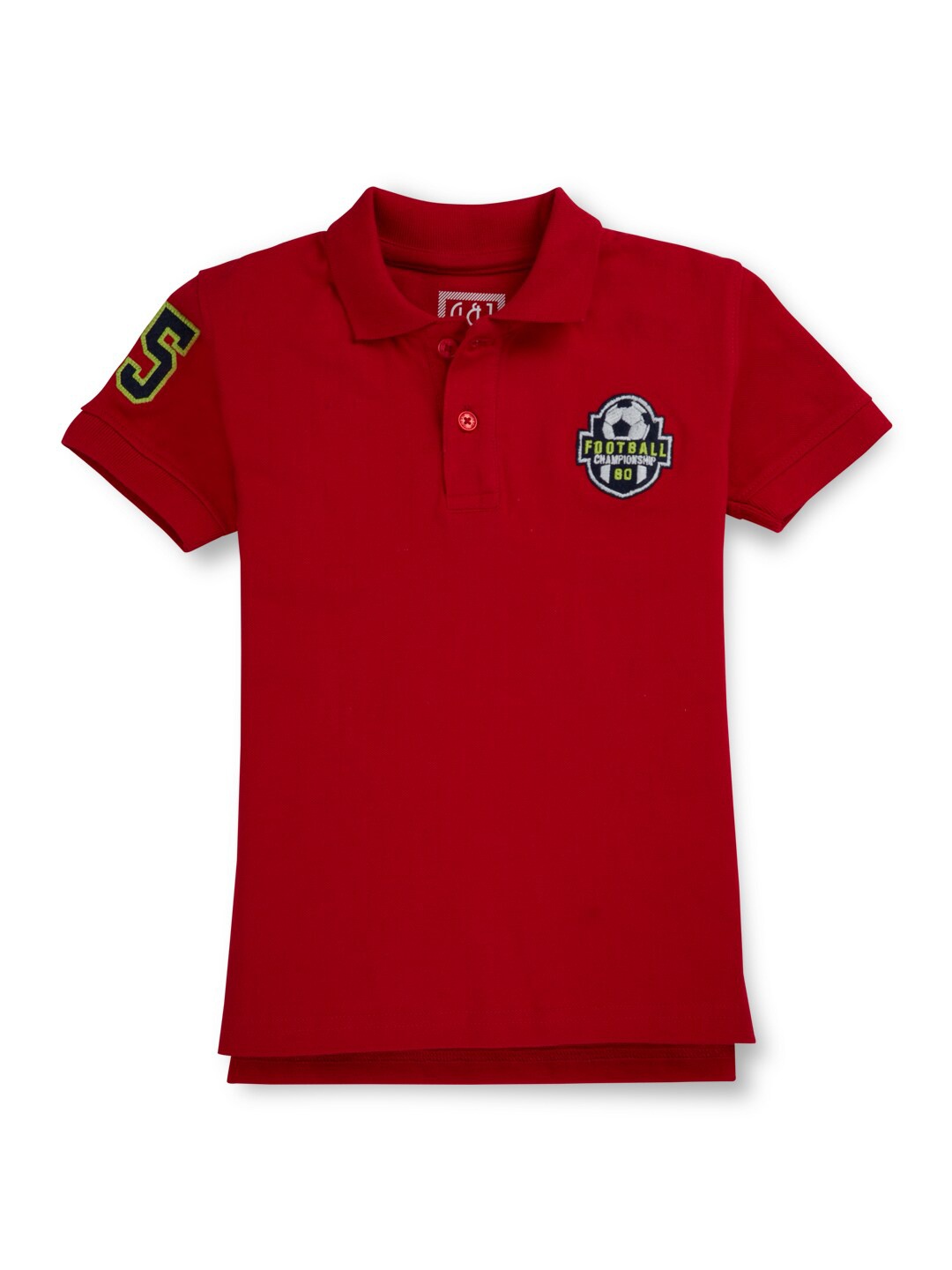 

Gini and Jony Boys Polo Collar Cotton T-shirt, Red