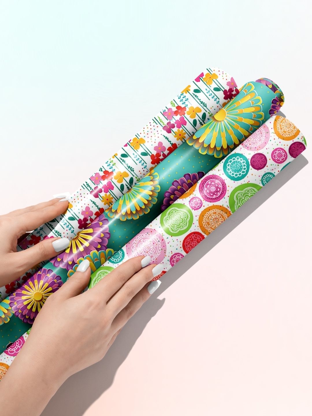 

Doodle Set Of 6 Gift Wrapping Papers, Green