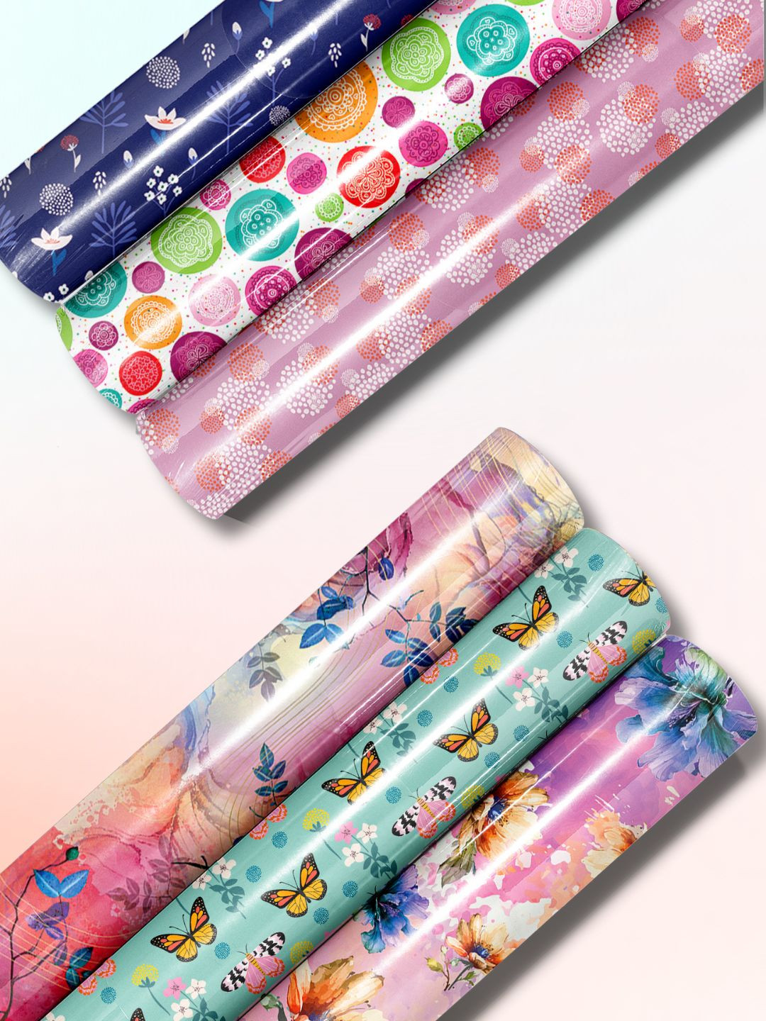

Doodle Set of 6 Gift Wrapping Papers, Blue